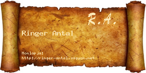Ringer Antal névjegykártya